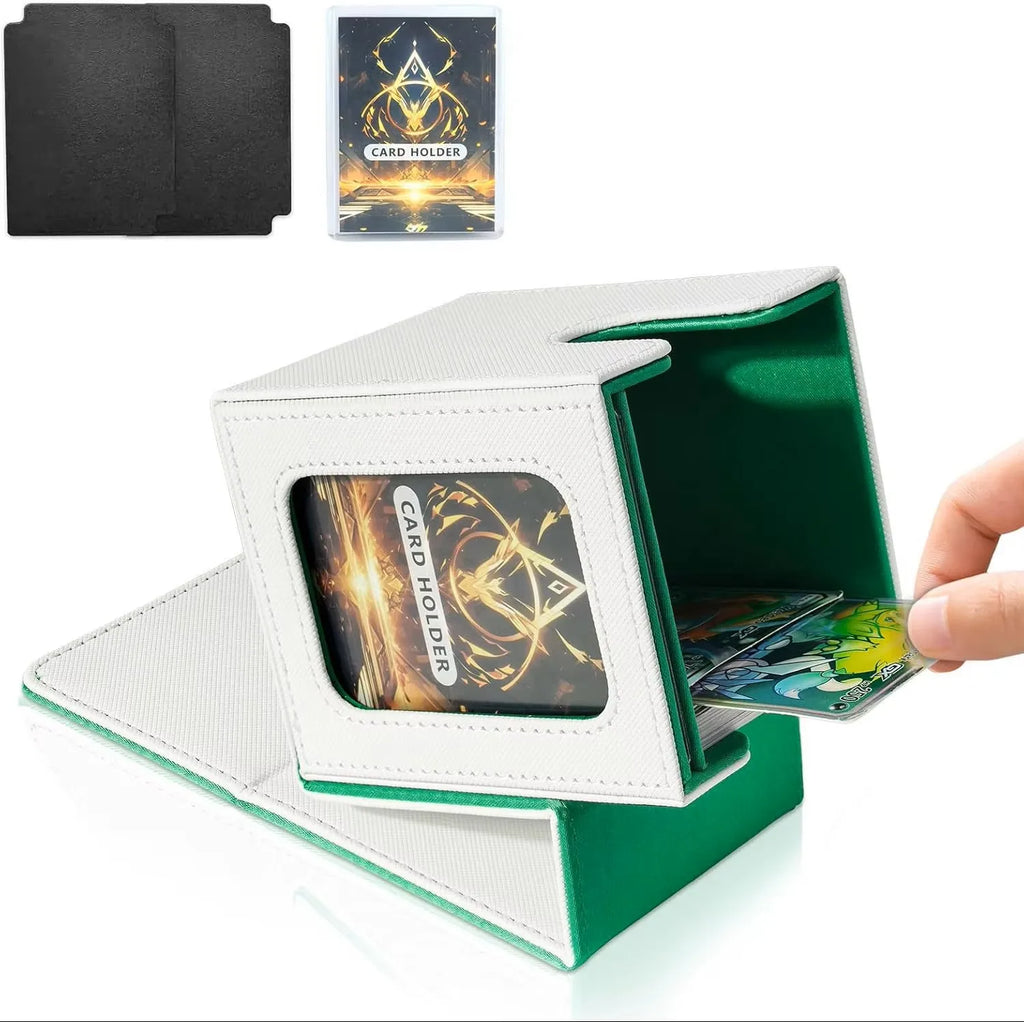TCG Deck Box 100+ | Magnetic Closure & Window | PU Leather – Multiple Colors