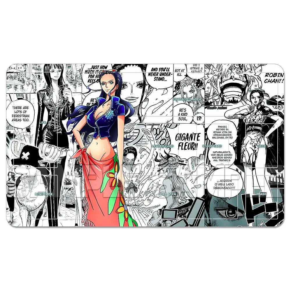 One Piece TCG Playmat – Manga Panel Design | Luffy, Zoro, Ace, Law & more (600×350mm)