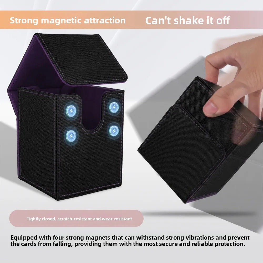 TCG Deck Box 100+ | Magnetic Closure & Window | PU Leather – Multiple Colors