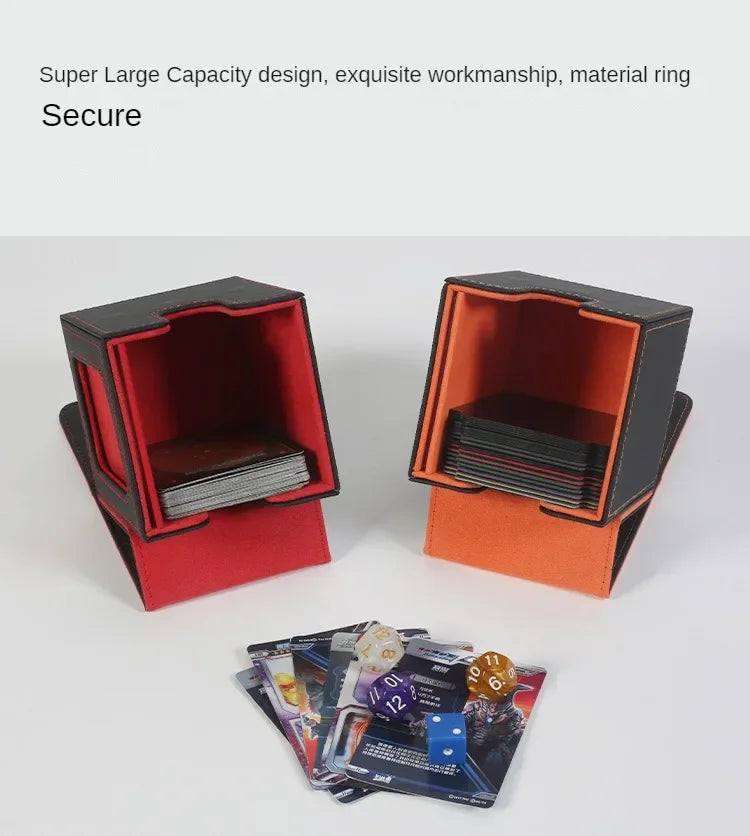 TCG Deck Box 100+ | Magnetic Closure & Window | PU Leather – Multiple Colors