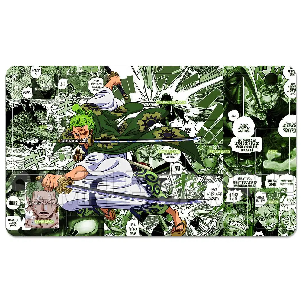 One Piece TCG Playmat – Manga Panel Design | Luffy, Zoro, Ace, Law & more (600×350mm)
