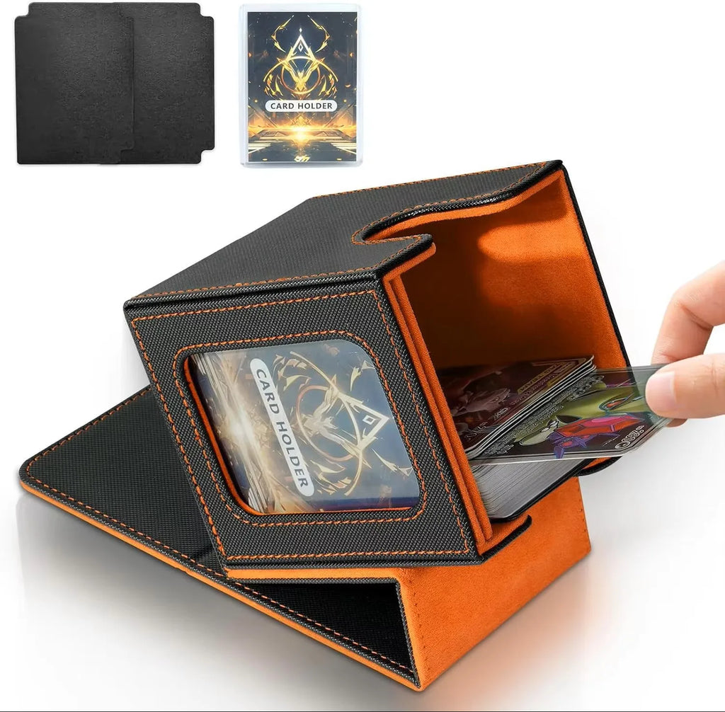 TCG Deck Box 100+ | Magnetic Closure & Window | PU Leather – Multiple Colors