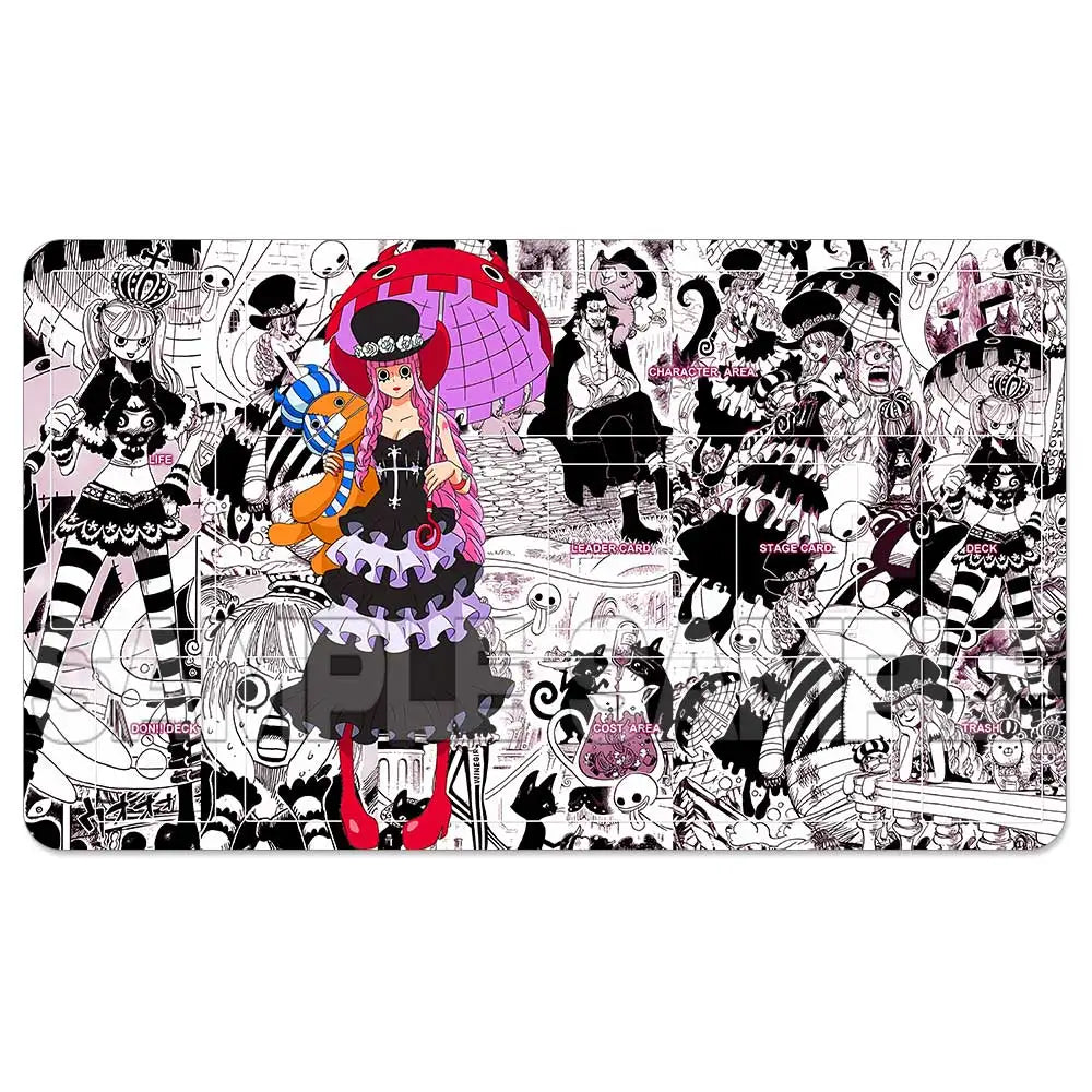 One Piece TCG Playmat – Manga Panel Design | Luffy, Zoro, Ace, Law & more (600×350mm)