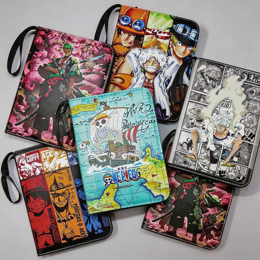 One Piece Card Binder – Zipper closure | 400 or 900 Cards | Luffy, Zoro & Ace