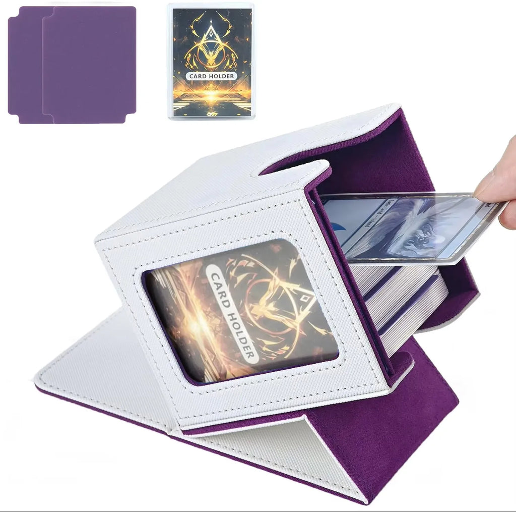 TCG Deck Box 100+ | Magnetic Closure & Window | PU Leather – Multiple Colors