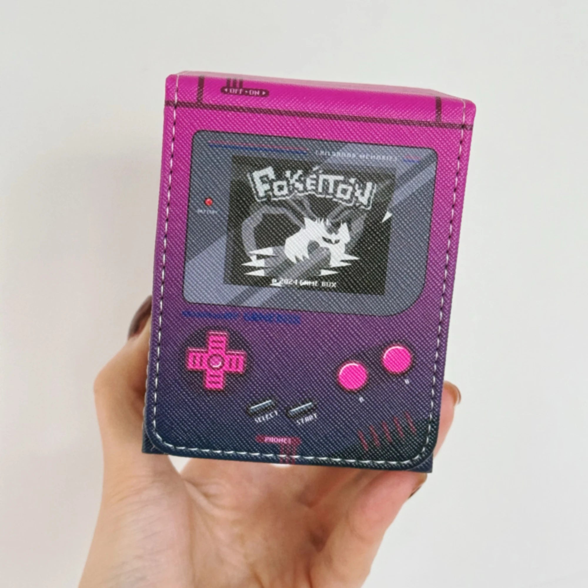 Retro Gameboy Card Box – PU Leather TCG Deck Holder