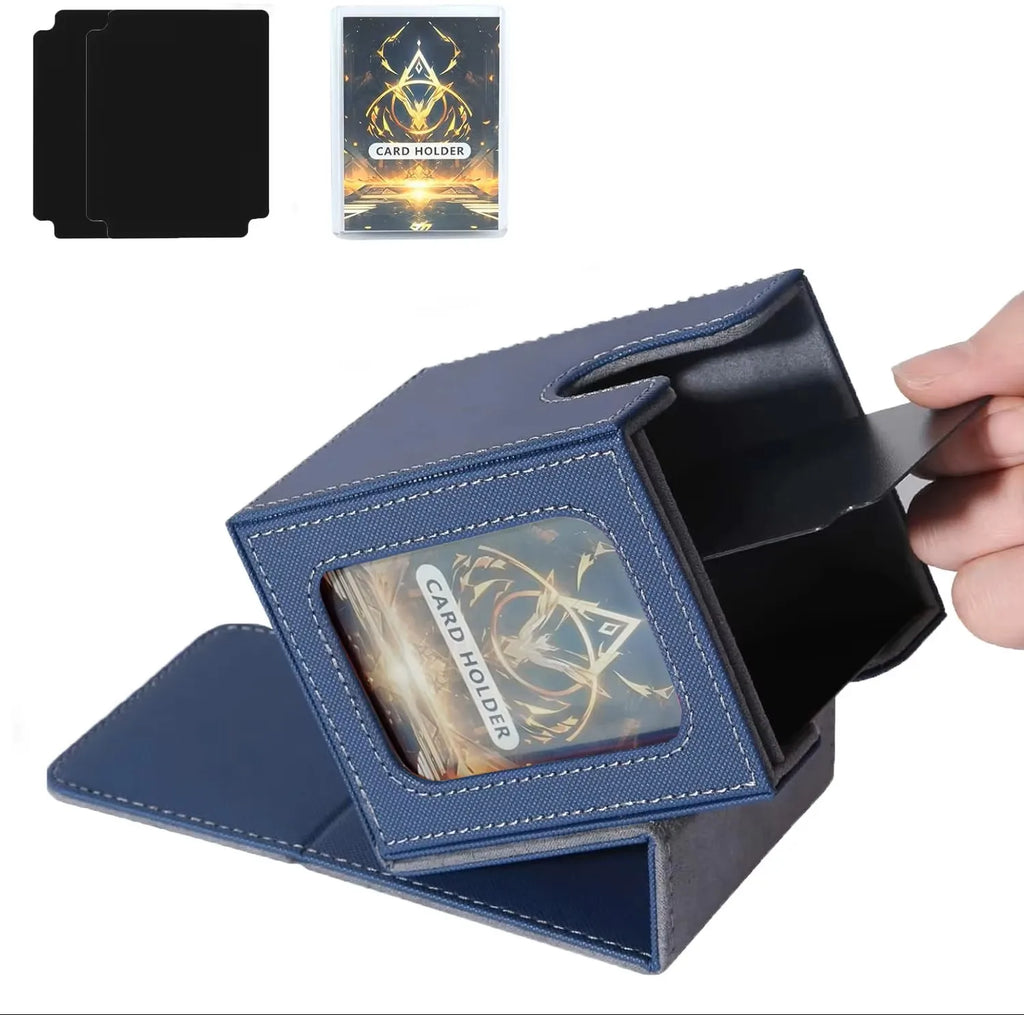 TCG Deck Box 100+ | Magnetic Closure & Window | PU Leather – Multiple Colors
