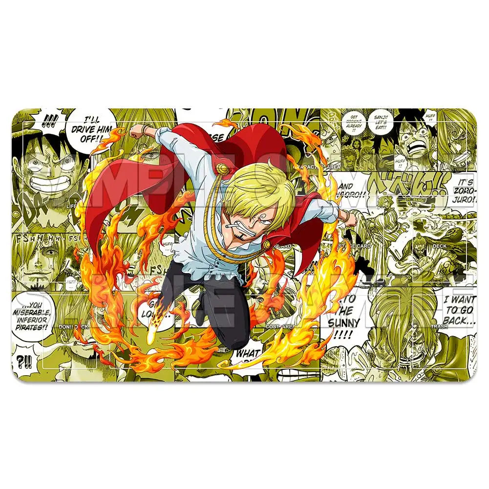 One Piece TCG Playmat – Manga Panel Design | Luffy, Zoro, Ace, Law & more (600×350mm)