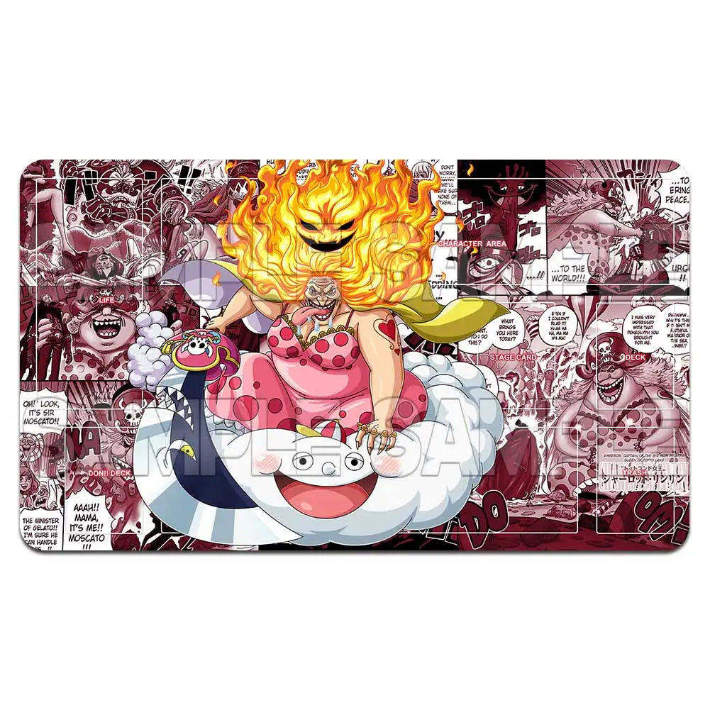 One Piece TCG Playmat – Manga Panel Design | Luffy, Zoro, Ace, Law & more (600×350mm)