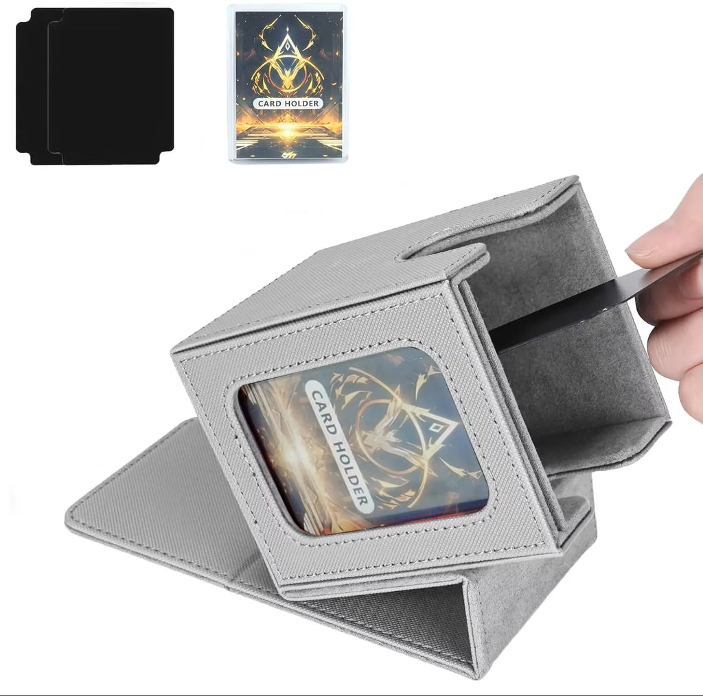 TCG Deck Box 100+ | Magnetic Closure & Window | PU Leather – Multiple Colors