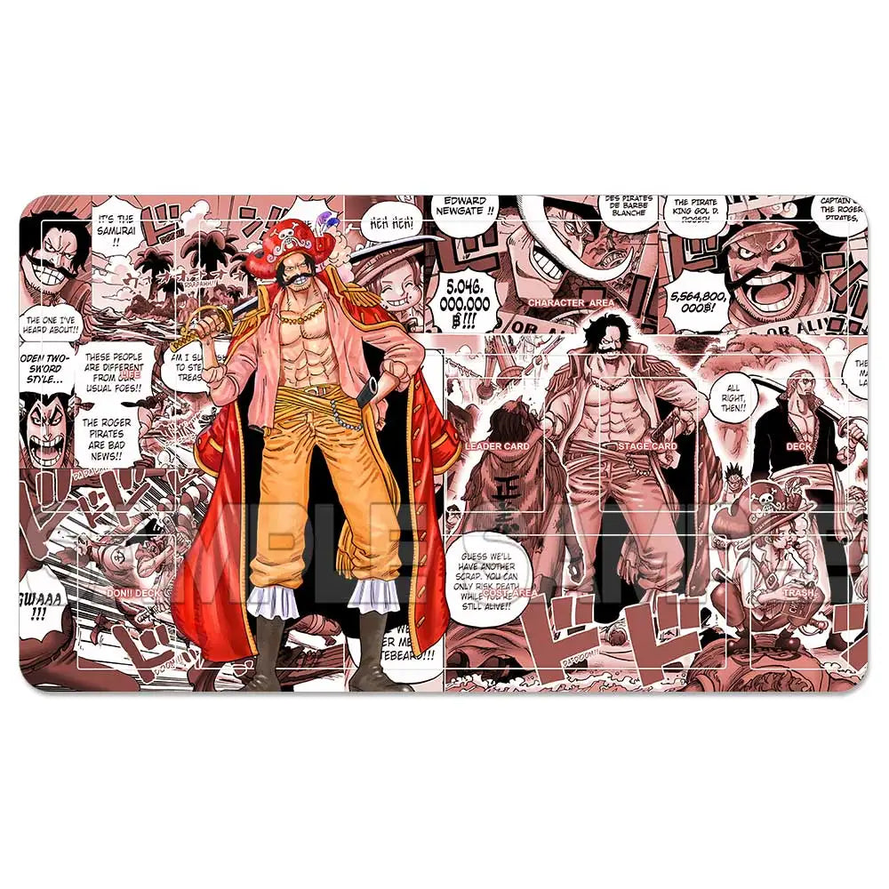 One Piece TCG Playmat – Manga Panel Design | Luffy, Zoro, Ace, Law & more (600×350mm)