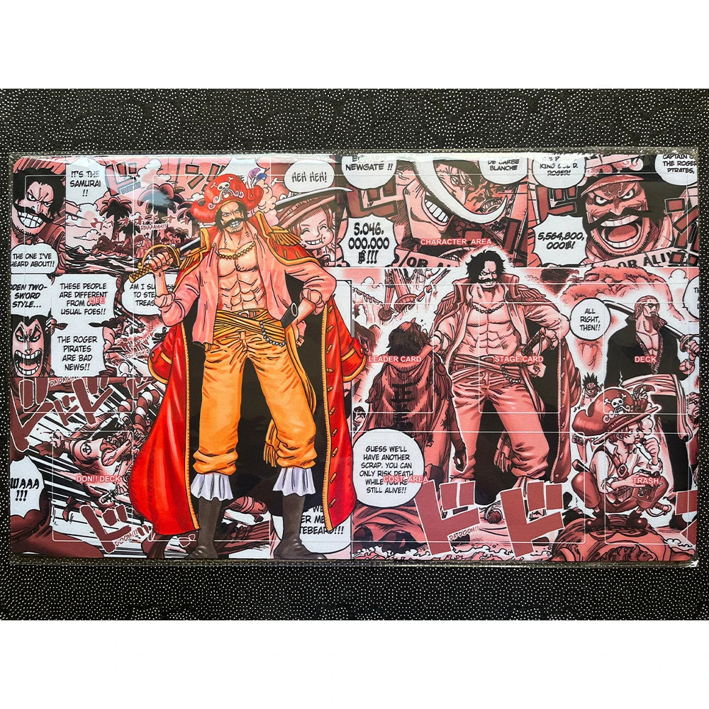 One Piece TCG Playmat – Manga Panel Design | Luffy, Zoro, Ace, Law & more (600×350mm)