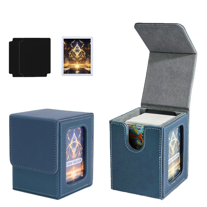 TCG Deck Box 100+ | Magnetic Closure & Window | PU Leather – Multiple Colors