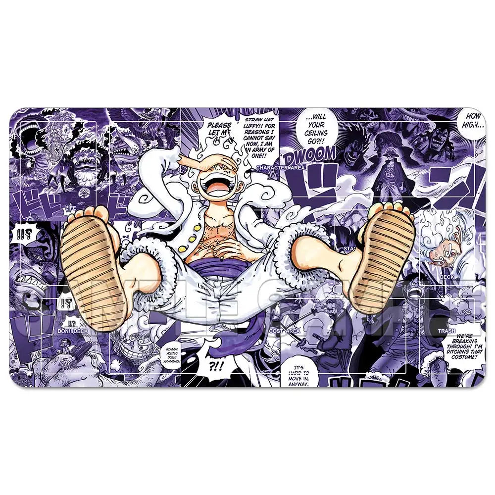 One Piece TCG Playmat – Manga Panel Design | Luffy, Zoro, Ace, Law & more (600×350mm)