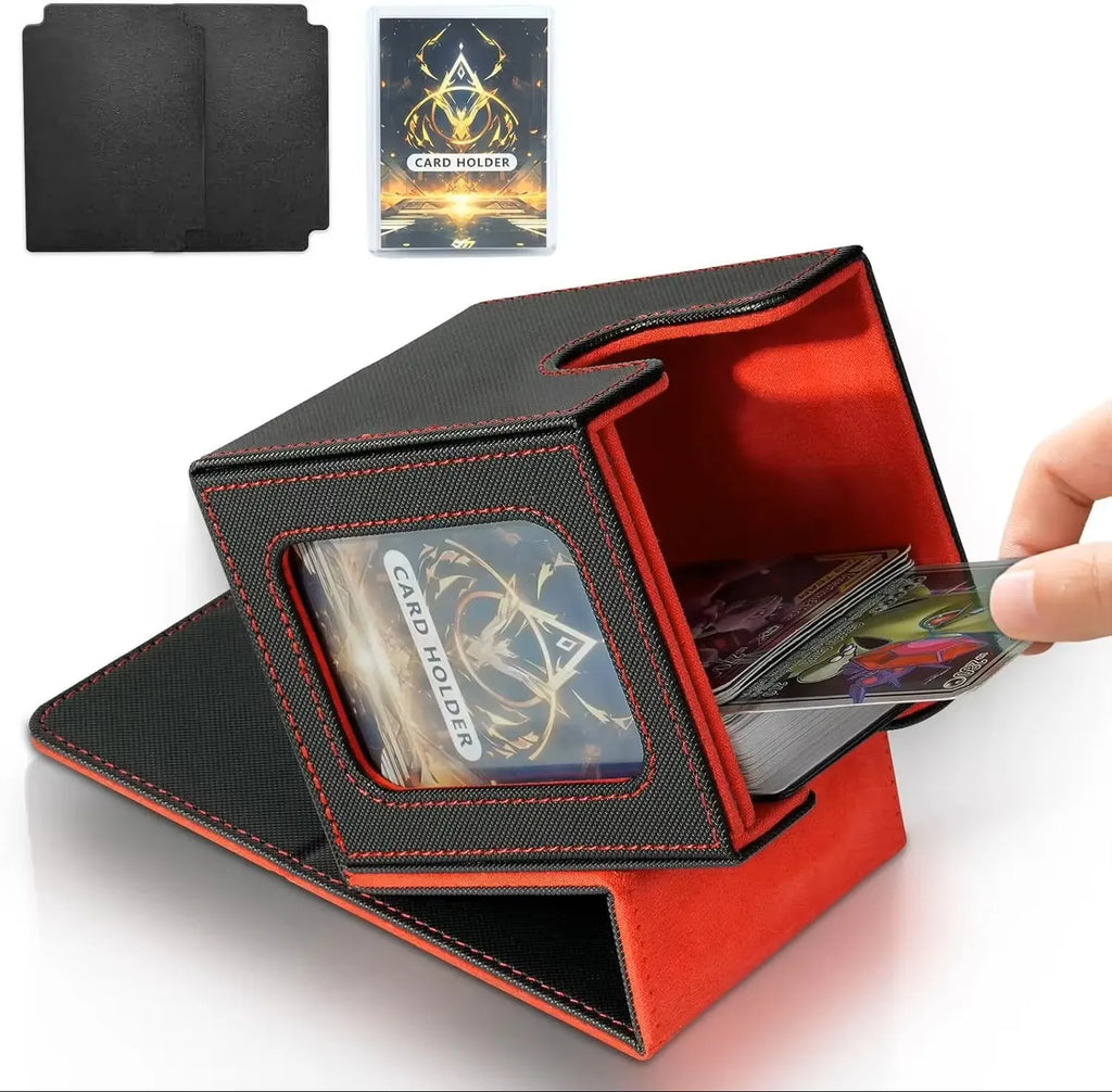 TCG Deck Box 100+ | Magnetic Closure & Window | PU Leather – Multiple Colors