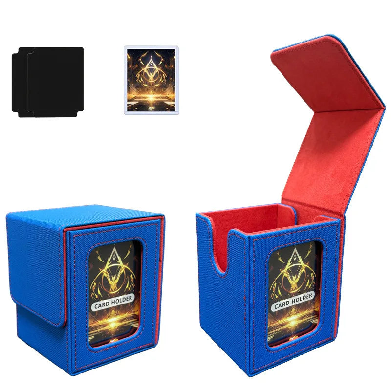 TCG Deck Box 100+ | Magnetic Closure & Window | PU Leather – Multiple Colors